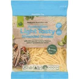 Woolworths Light Tasty Cheese Shredded 250g