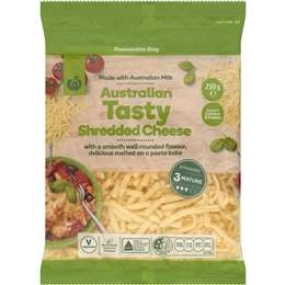 Woolworths Tasty Cheese Shredded 250g