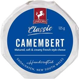 Unicorn Classic Camembert Cheese 125g