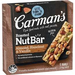 Carman's Nut Bars Almond Hazelnut & Vanilla 5 Pack