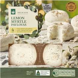 Woolworths Lemon Myrtle Pavlovas  4 Pack