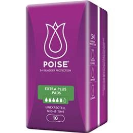 Poise Pads For Bladder Leaks Extra Plus 10 Pack