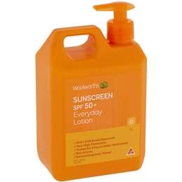 Woolworths Sunscreen Spf 50+ 1l