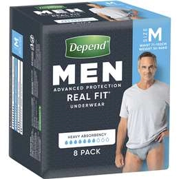 Depend Real Fit Incontinence Men Medium 8 Pack