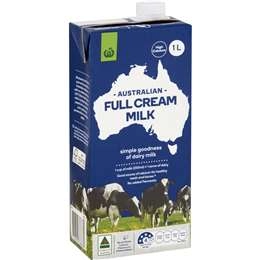 Woolworths Uht Full Cream Milk 1l