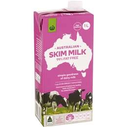 Woolworths Uht Skim Milk 1l