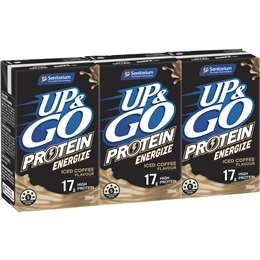 Sanitarium Up & Go Protein Energize Iced Coffee Flavour 250ml X 3 Pack