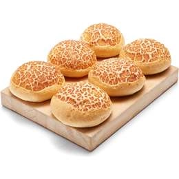 Woolworths Jumbo Crusty Tiger Rolls  6 Pack