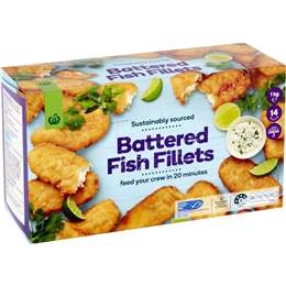 Woolworths Frozen Fish Fillets Battered 1kg