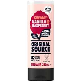 Original Source Body Wash Creamy Vanilla & Raspberry Shower Gel 250ml