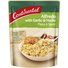 Continental Classics Pasta & Sauce Alfredo Garlic & Herb Serves 2 85g