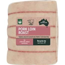 Woolworths Pork Loin Roast Boneless Small 1.2kg - 2kg