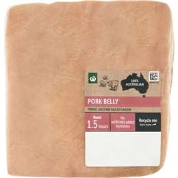 Woolworths Pork Belly  600g - 1.3kg