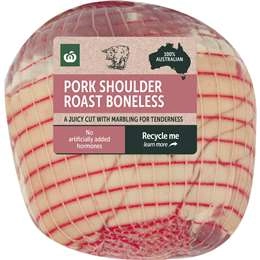 Woolworths Pork Shoulder Roast Boneless  1.3kg - 2.8kg