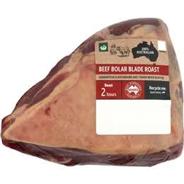 Woolworths Beef Bolar Blade Roast  900g - 2kg