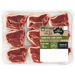 Woolworths Lamb Midloins 6 - 9 Pieces  650g - 1.1kg