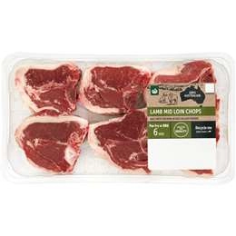 Woolworths Lamb Midloins 3 - 6 Pieces  450g - 800g