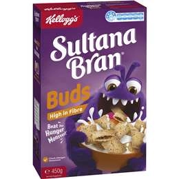 Kellogg's Sultana Bran Buds Fibre Breakfast Cereal 450g