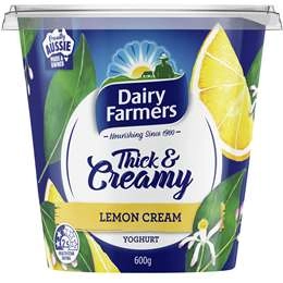 Dairy Farmers Thick & Creamy Yoghurt Lemon Cream 600g