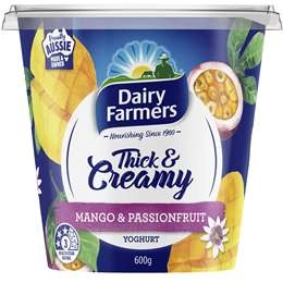 Dairy Farmers Thick & Creamy Mango & Passionfruit Yoghurt 600g