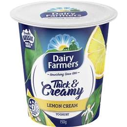 Dairy Farmers Thick & Creamy Lemon Cream Yoghurt 150g