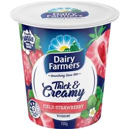 Dairy Farmers Thick & Creamy Strawberry Yoghurt 150g