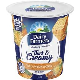 Dairy Farmers Thick & Creamy Yellow Box Honey Yoghurt 150g