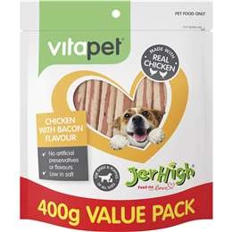 Vitapet Jerhigh Dog Treats Chicken With Bacon Flavour 400g