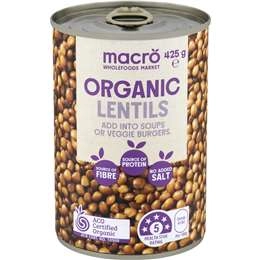 Macro Organic Lentils 425g