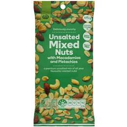 Woolworths Unsalted Mixed Nuts  375g