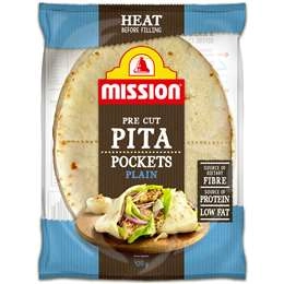 Mission Pita Bread Pockets Plain 420g