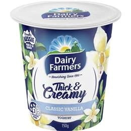 Dairy Farmers Thick & Creamy Classic Vanilla Yoghurt 150g