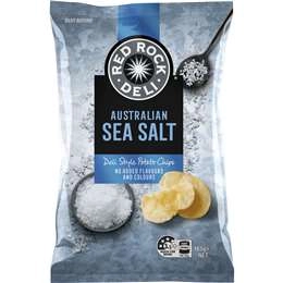 Red Rock Deli Potato Chips Sea Salt Natural 165g