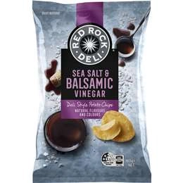 Red Rock Deli Potato Chips Sea Salt & Balsamic Vinegar 165g