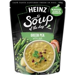 Heinz Soup Of The Day Green Pea With Ham Soup Pouch 430g