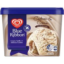 Streets Blue Ribbon Ice Cream Cookies & Cream 2l