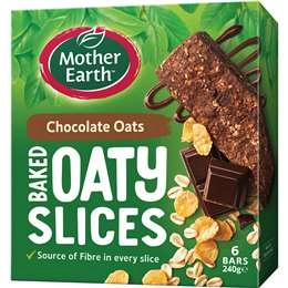 Mother Earth Baked Oat Slices Chocolate Oats 6 Pack