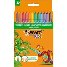 Bic Kids Turn & Colour Crayons  12 Pack