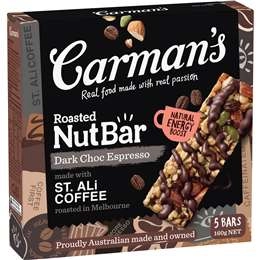 Carman's Nut Bars Choc Espresso 5 Pack