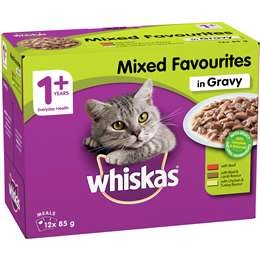 Whiskas 1+ Years Mixed Favourites In Gravy 12 X85g