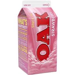 Oak Strawberry Flavoured Milk Milk 600ml