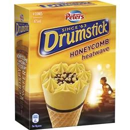 Peters Drumstick Ice Cream Honeycomb Heatwave 4 Pack