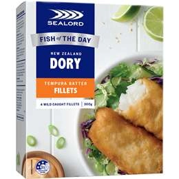 Sealord Dory Fillets Tempura Batter  4 Pack