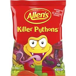 Allen's Killer Python Lollies Bag 192g