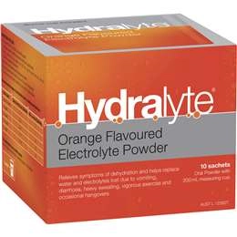 Hydralyte Powder Sachets Orange  10 Sachets