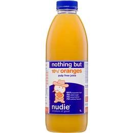 Nudie Nothing But Oranges Pulp Free Juice 1l