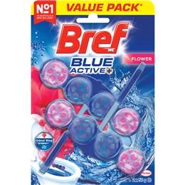 Bref Blue Active Toilet Cleaner Block Flower 2 Pack