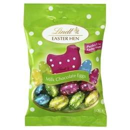 Lindt Easter Hen Milk Chocolate Eggs Bag 90g