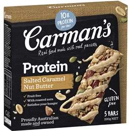 Carman's Protein Bars Salted Caramel Nut Butter 5 Pack