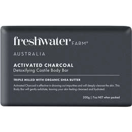 Freshwater Farm Activated Charcoal Detoxifying Body Bar 200g